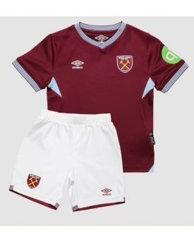 West Ham United Maglia Gara Casa Repliche 2025-26 Bambino Maniche Corte